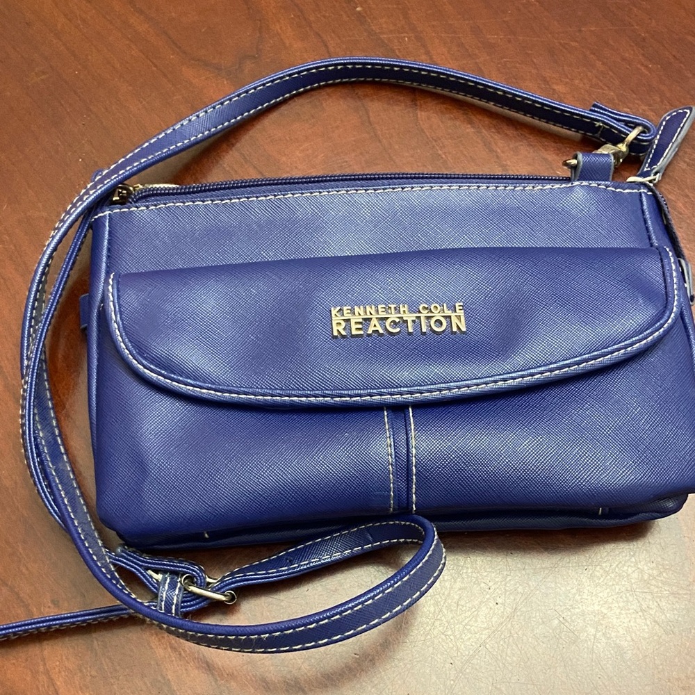 Kenneth Cole Reaction Royal Blue Crossbody Bag